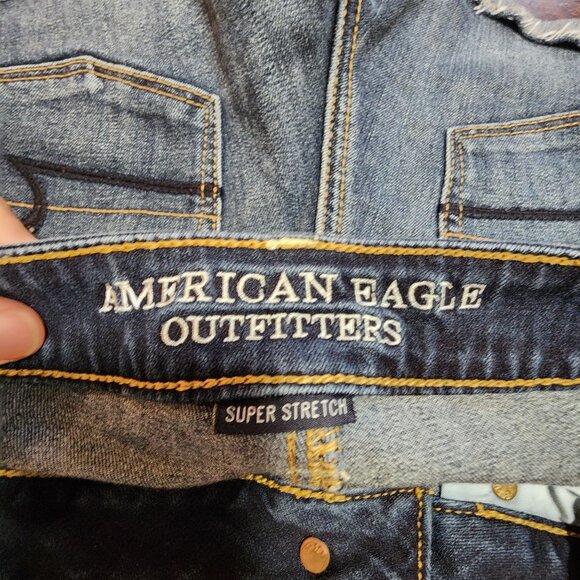 American Eagle Womens Shortie Denim Shorts Super Stretch Size 0 - Picture 3 of 5
